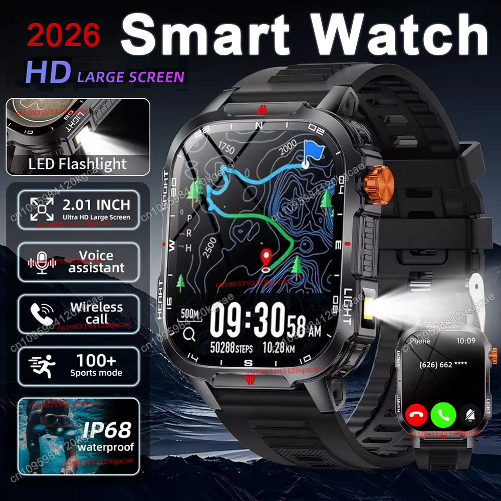 Smartwatch Rugged Watches For Men - Novo Smartwatch Militar Robusto 2026 com
