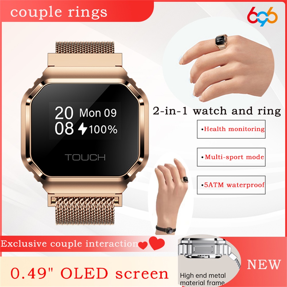 Couple Watches Smartwatch - Novo Anel Inteligente com Tela OLED