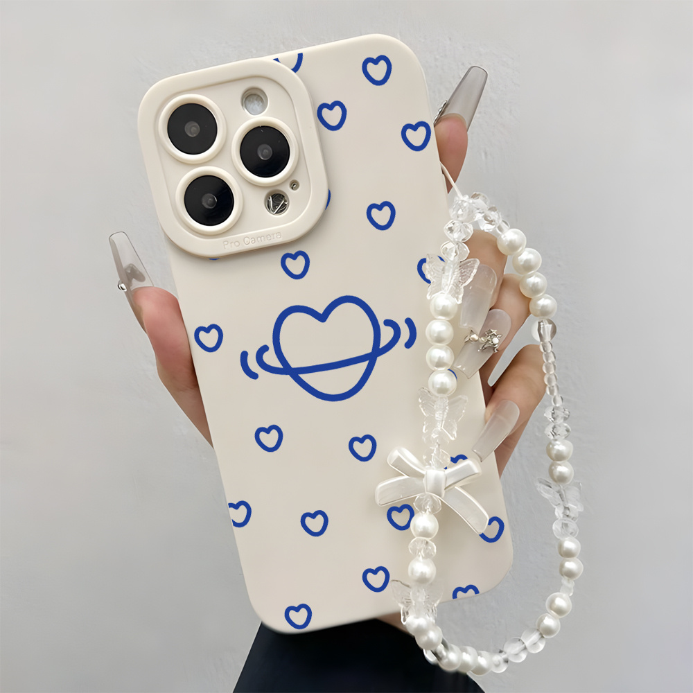Samsung Galaxy Strap - Capas de Celular Coração Azul para