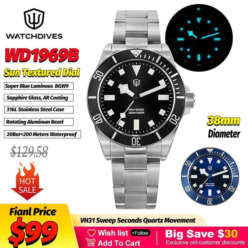 Smartwatch Luxury Watches - Watchdives wd1969 sol texturizado moda quartzo