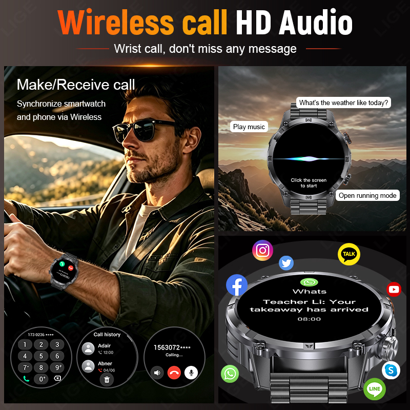 Relógio Inteligente Masculino  - Smartwatch Rugged Watches For Men avaliação e preço