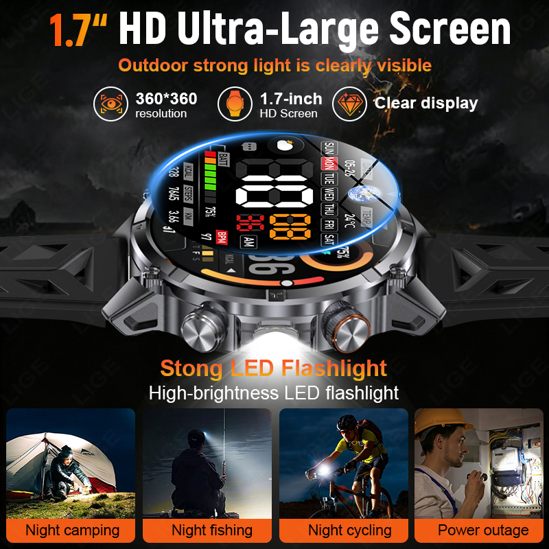 Relógio Inteligente Masculino  - Smartwatch Rugged Watches For Men avaliação e preço