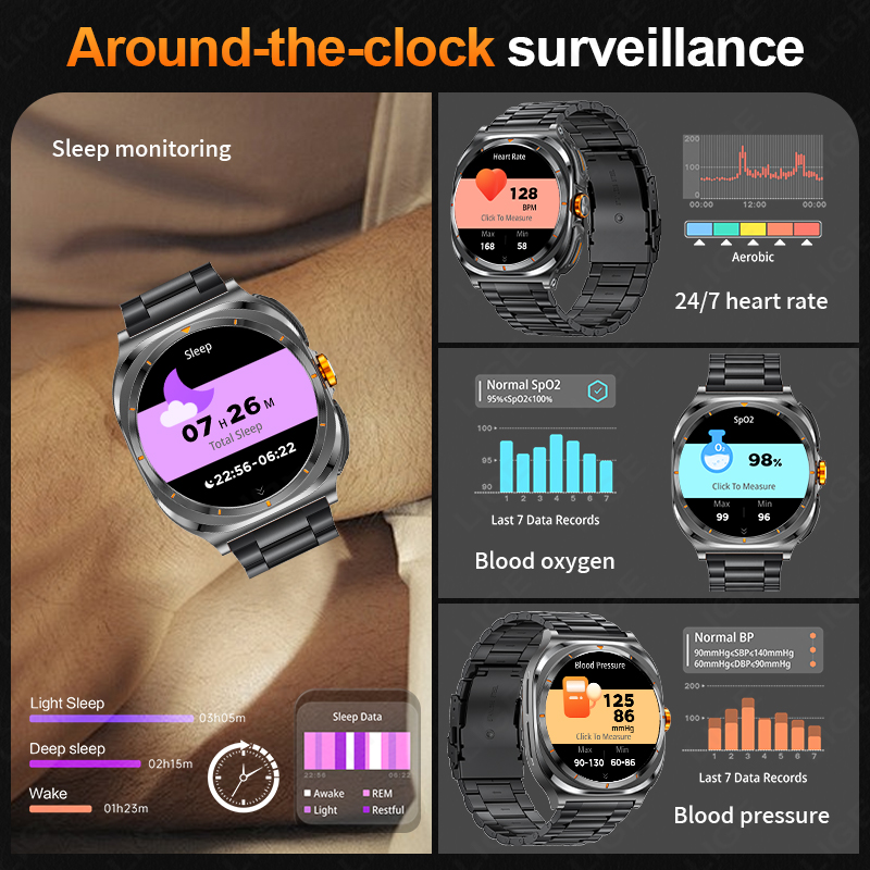 Lige 2025 relógio sem fio fone - Smartwatch Running Watches For Men avaliação e preço