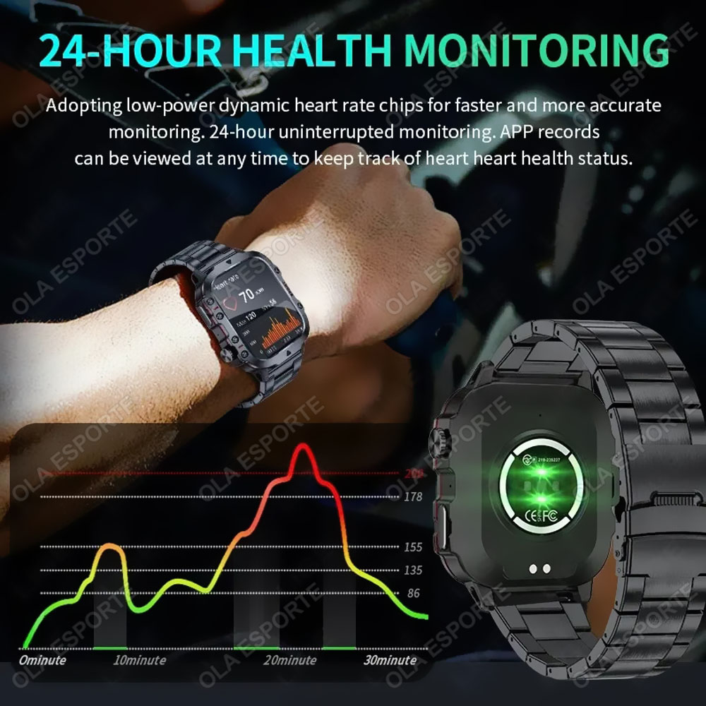Relógios Inteligentes Originai - Smartwatch Rugged Watches For Men avaliação e preço