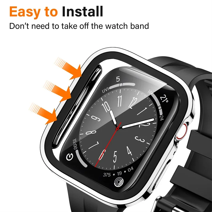 Vidro + capa para apple watch  - Smartwatch Iphone Watches For Women avaliação e preço