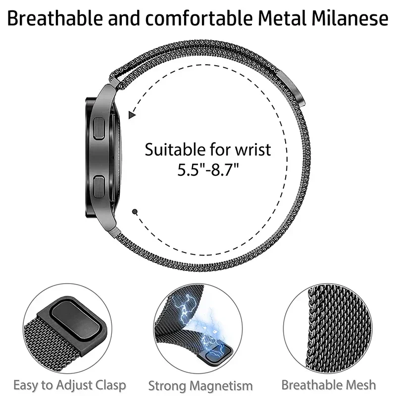 Pulseira milanesa para apple w - Smartwatch Iphone Watches For Women avaliação e preço