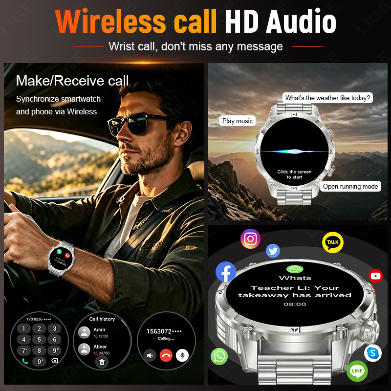 Relógio Inteligente Masculino  - Smartwatch Rugged Watches For Men avaliação e preço