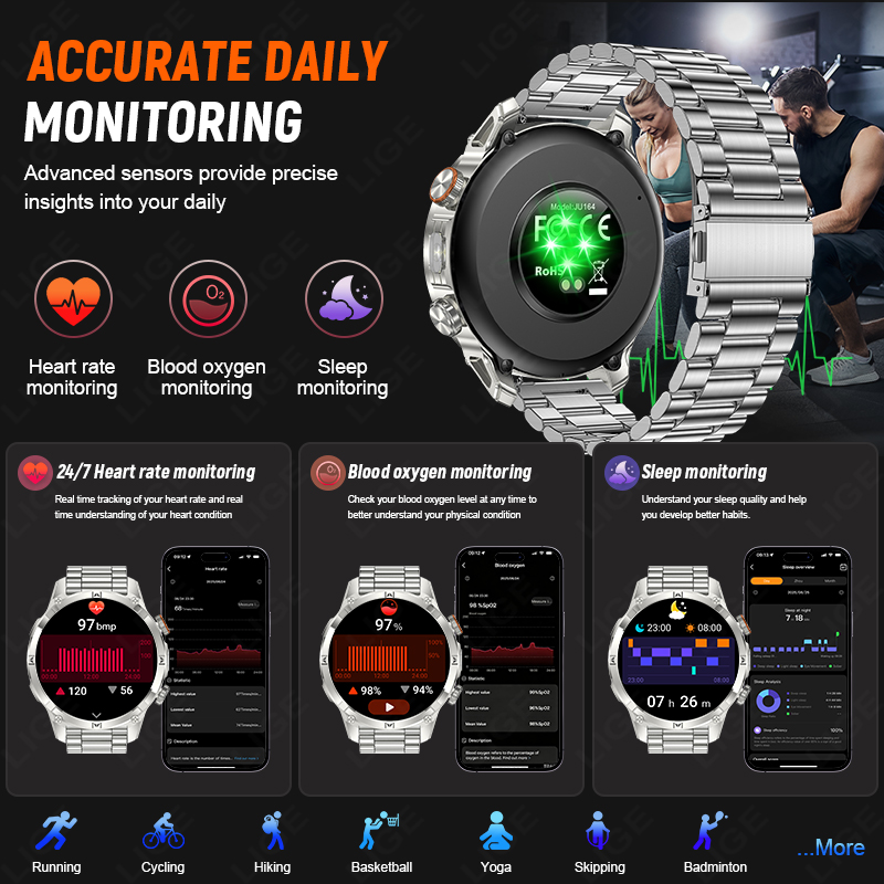 Relógio Inteligente Masculino  - Smartwatch Rugged Watches For Men avaliação e preço