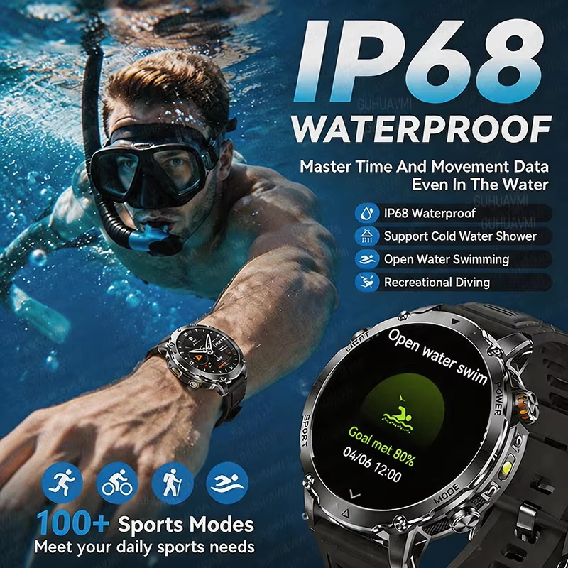 Relógio Inteligente Militar pa - Smartwatch Rugged Watches For Men avaliação e preço