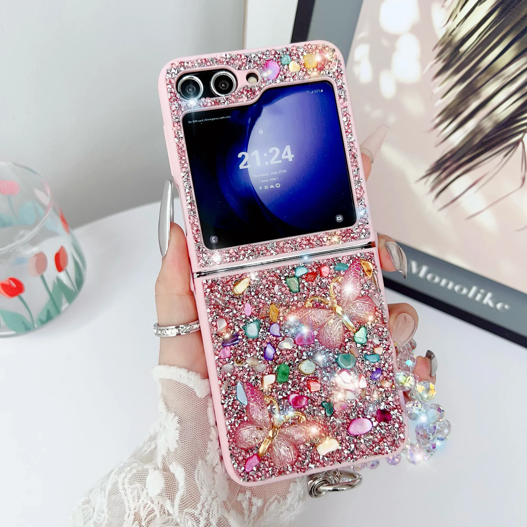 Luxo glitter caso de telefone  - Samsung Galaxy Strap avaliação e preço