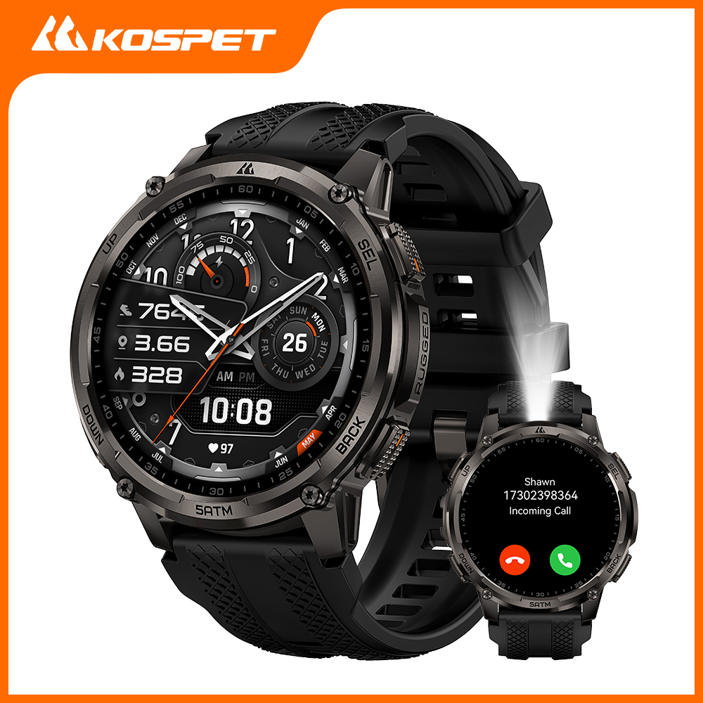 KOSPET TANK T4C Smartwatch Mas - Smartwatch Rugged Watches For Men avaliação e preço