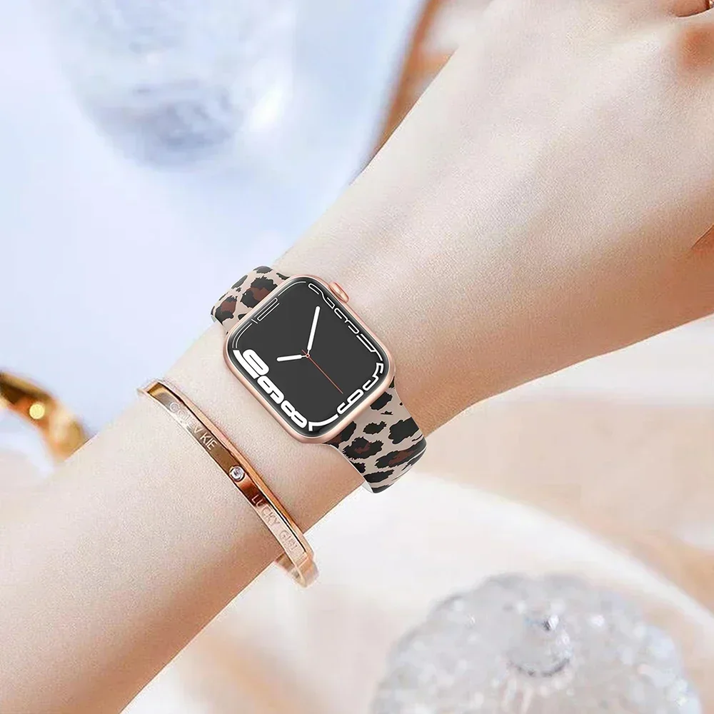 Pulseira de silicone impressa  - Smartwatch Iphone Watches For Women avaliação e preço
