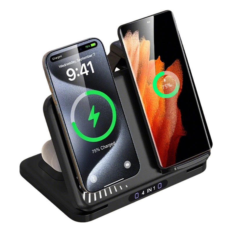 4 em 1 telefone duplo carregad - Smartwatch Phone Watches avaliação e preço