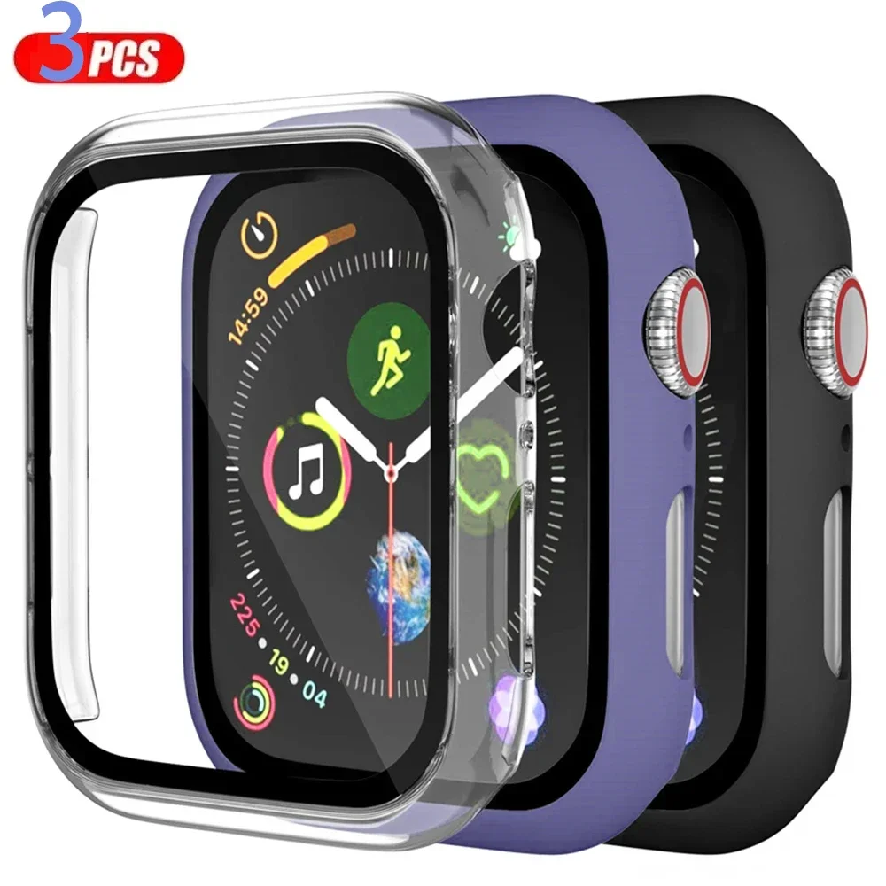 3 pacote de vidro + capa para  - Smartwatch Iphone Watches For Women avaliação e preço
