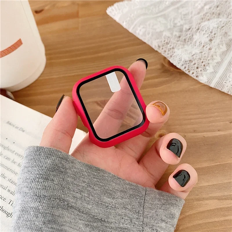 3 pacote de vidro + capa para  - Smartwatch Iphone Watches For Women avaliação e preço