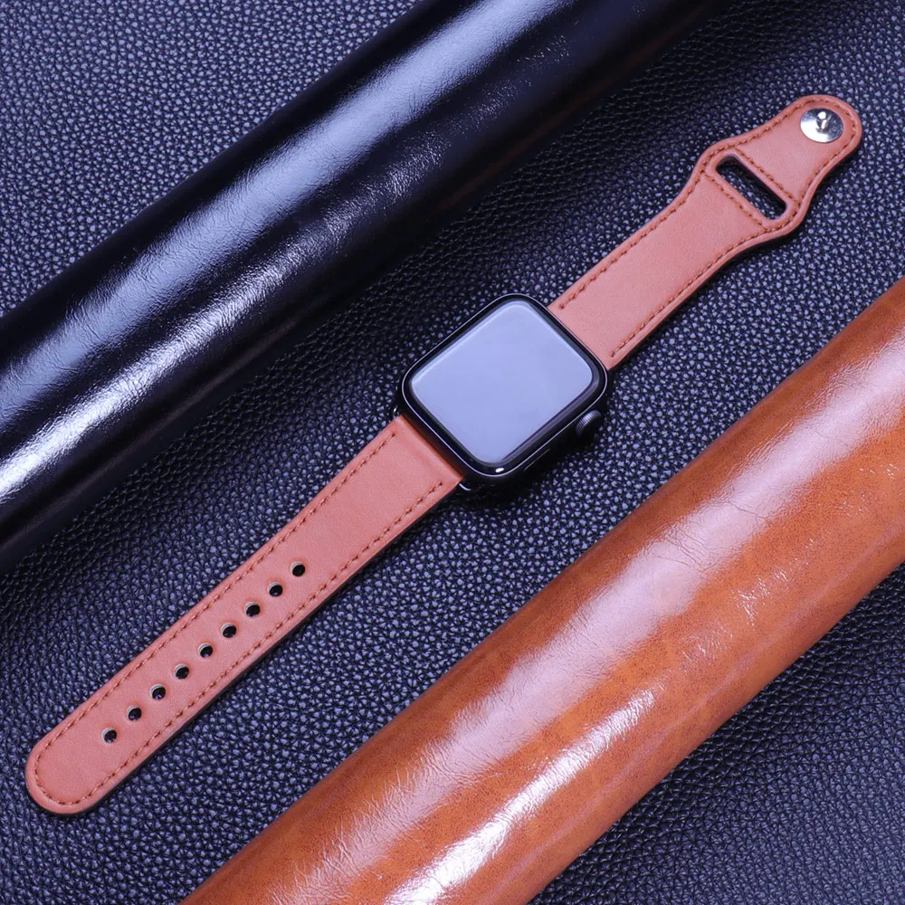 Pulseira de couro para apple w - Smartwatch Iphone Watches For Women avaliação e preço